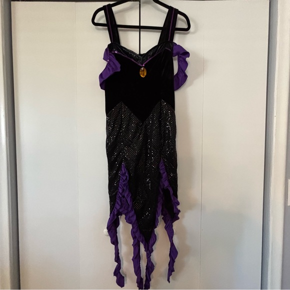 Leg Avenue Sultry Sea Witch Costume Women’s L Velvet Tentacle Dress - Picture 2 of 7